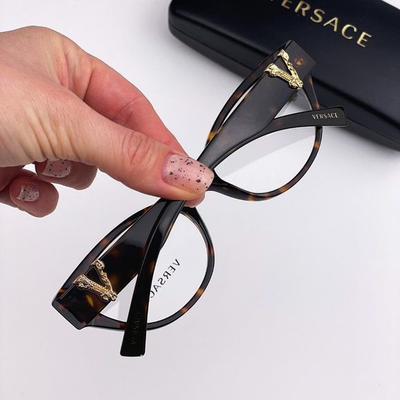 Versace VE3282 108 Eyeglasses Dark Havana Cat Eye Women - Picture 2 of 9